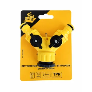 Distribuitor 1/2-3/4" cu 2 căi și robinete Smart Fix Classic