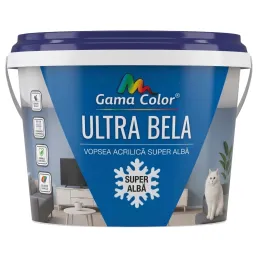 Vopsea acrilică super-albă Ultra Bela Gama Color