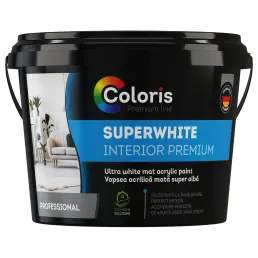 Vopsea acrilică super-albă mată Coloris