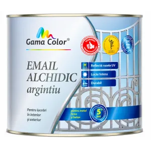 Heat-resistant silver enamel 0,7 kg Gama Color