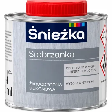 Vopsea termorezistentă 500°C argintie 0,2 l Sniezka