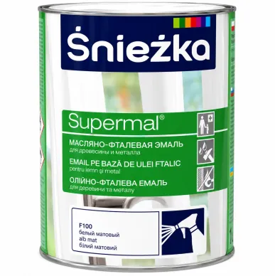 Email ulei-ftalic 0,8 l gri metalizat Supermal Sniezka