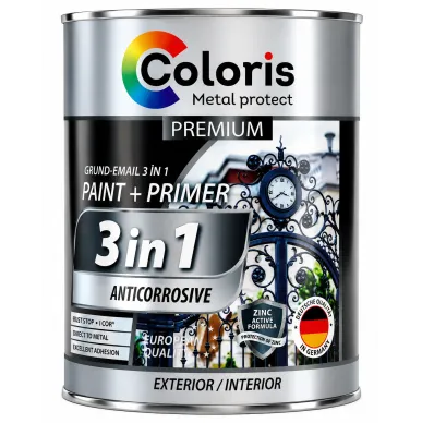 Grund-email 3 în 1 anticoroziv antracit 0,9 kg Coloris