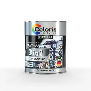 Grund-email 3 în 1 anticoroziv albastru 0,9 kg Coloris