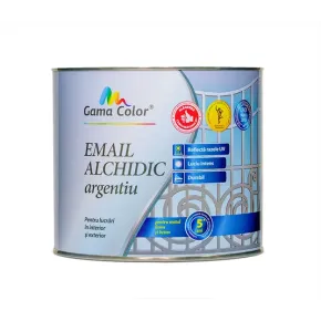 Эмаль термостойкая серебристая 0,7 кг Gama Color