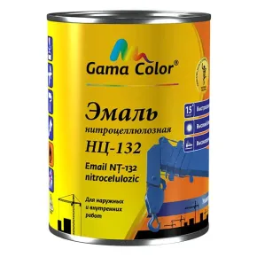 Нитроэмаль НЦ-132 черная 0,8 кг Gama Color