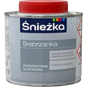 Краска термостойкая 500°C серебристая 0,5 л Sniezka