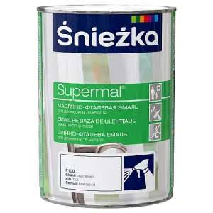 Эмаль масляно-фталиевая 0,8 л вишневая Supermal Sniezka