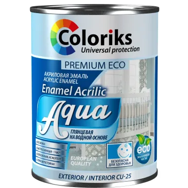 Эмаль акриловая глянцевая 0,9 кг Aqua Coloris