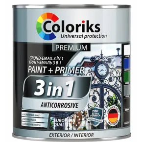 Грунт-эмаль 3 в 1 серый 0,9 кг Coloris