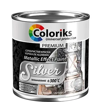 Краска термостойкая серебристая 0,25 л Silver Coloris