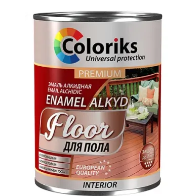 Премиум-эмаль для пола 0,9 кг желто-коричневая Coloris
