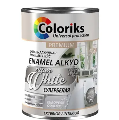 Премиум-эмаль супербелая 0,9 кг Coloris