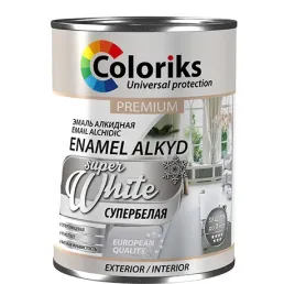 Премиум-эмаль алкидная супербелая Coloris