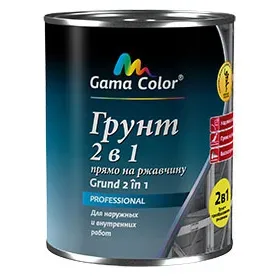 Грунт 2 в 1 красно-коричневый 0,9 кг Gama Color