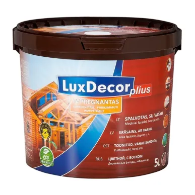 Impregnant acrilic pentru lemn 5 l alb Lux Decor