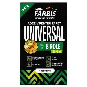 Adeziv universal pentru tapet FARBIS PREMIUM UNIVERSAL 200 gr