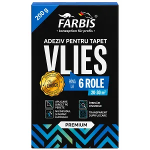 Adeziv pentru tapet pe suport de vlies FARBIS PREMIUM VLIES 200 gr