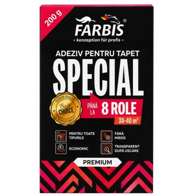 Adeziv special pentru tapet FARBIS PREMIUM SPECIAL 200 gr