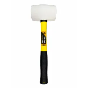 Ciocan de cauciuc alb SmartFix Profi, 0,7 kg, cu mâner din fibră de sticlă acoperit cu cauciuc