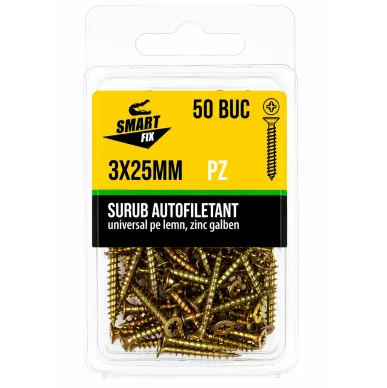 Șurub autofiletant universal pe lemn 2,5*10 PZ 58SFP (50 buc.)