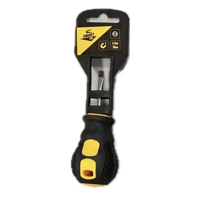 Отвертка плоская SL 4,0*38 с прорезиненной рукояткой Smart Fix