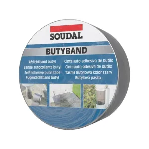 Лента самоклеящаяся 75 мм алюминиевая Butyband Soudal