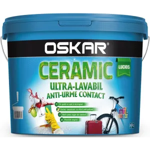 Vopsea ultra-lavabilă 2,5 l albă Lucios Ceramic Oskar
