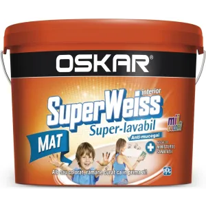 Vopsea super-lavabilă 2,5 l albă Mat SuperWeiss Oskar