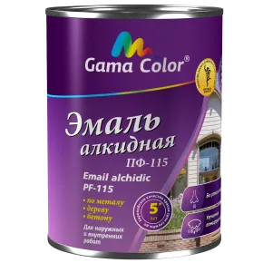 Эмаль алкидная ярко-зеленая 0,9 кг Gama Color